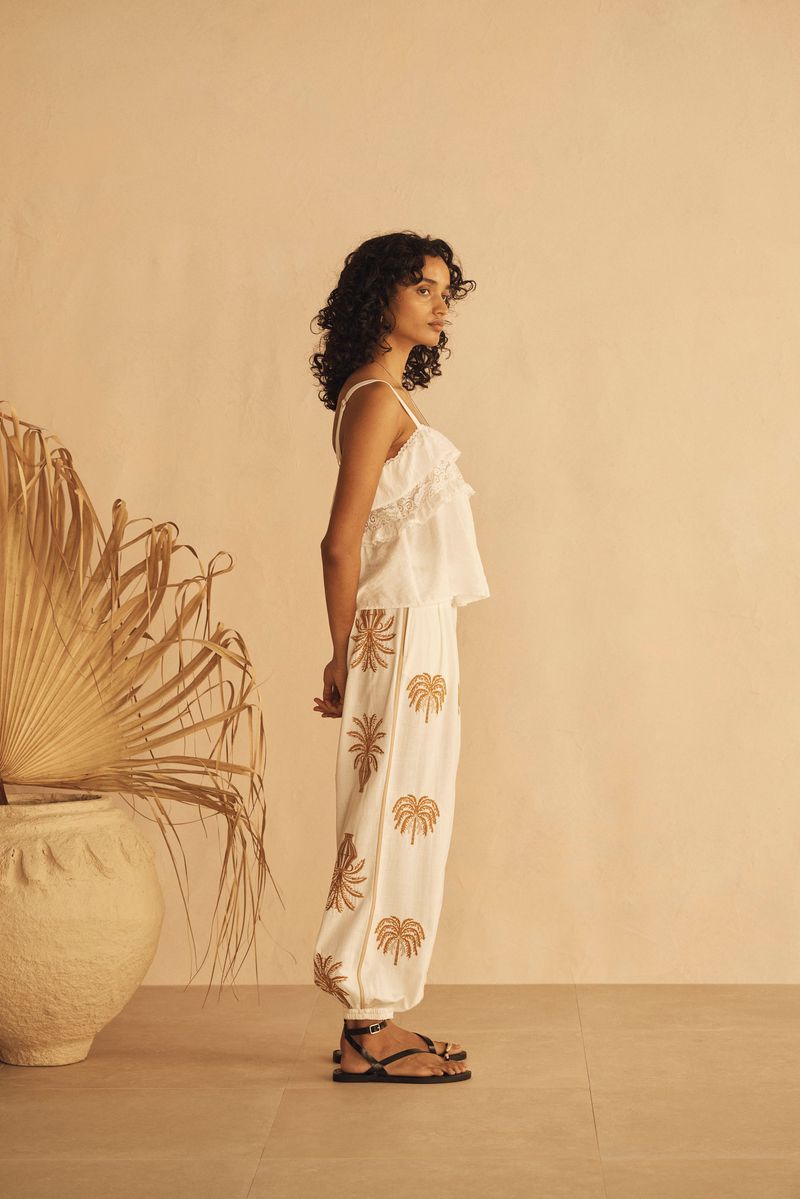 Elysian Collective Aur Ocea Dalla Palma Embroidered Harem Pant