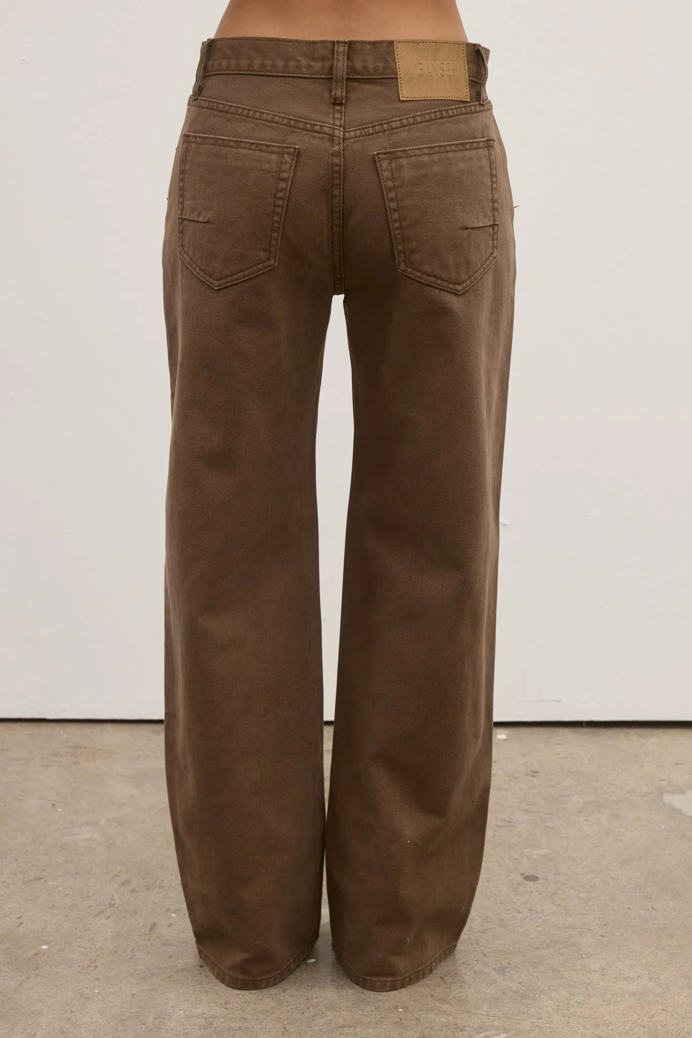 Elysian Collective Bayse Brand Avery Mid Rise Jean Chocolate