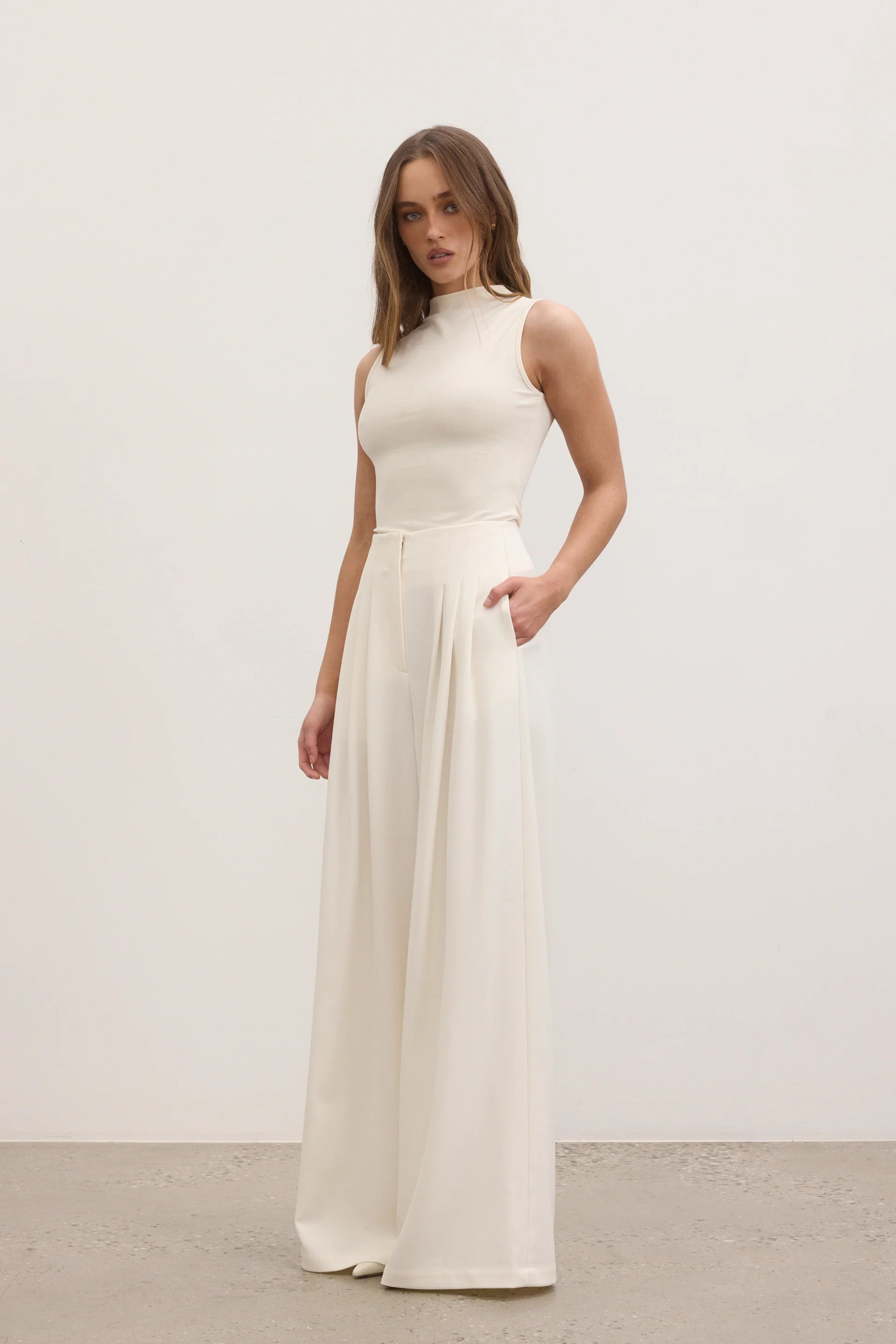 Elysian Collective Bayse Brand Ciel Pant Ivory