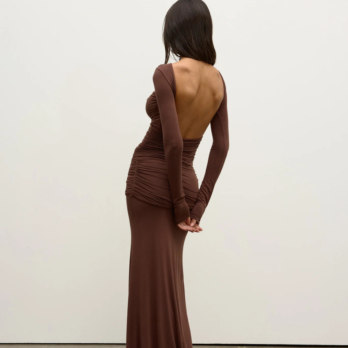 BAYSE BRAND - ETTA MAXI DRESS (CHOCOLATE) BAYSE BRAND - ETTA MAXI DRESS (CHOCOLATE)