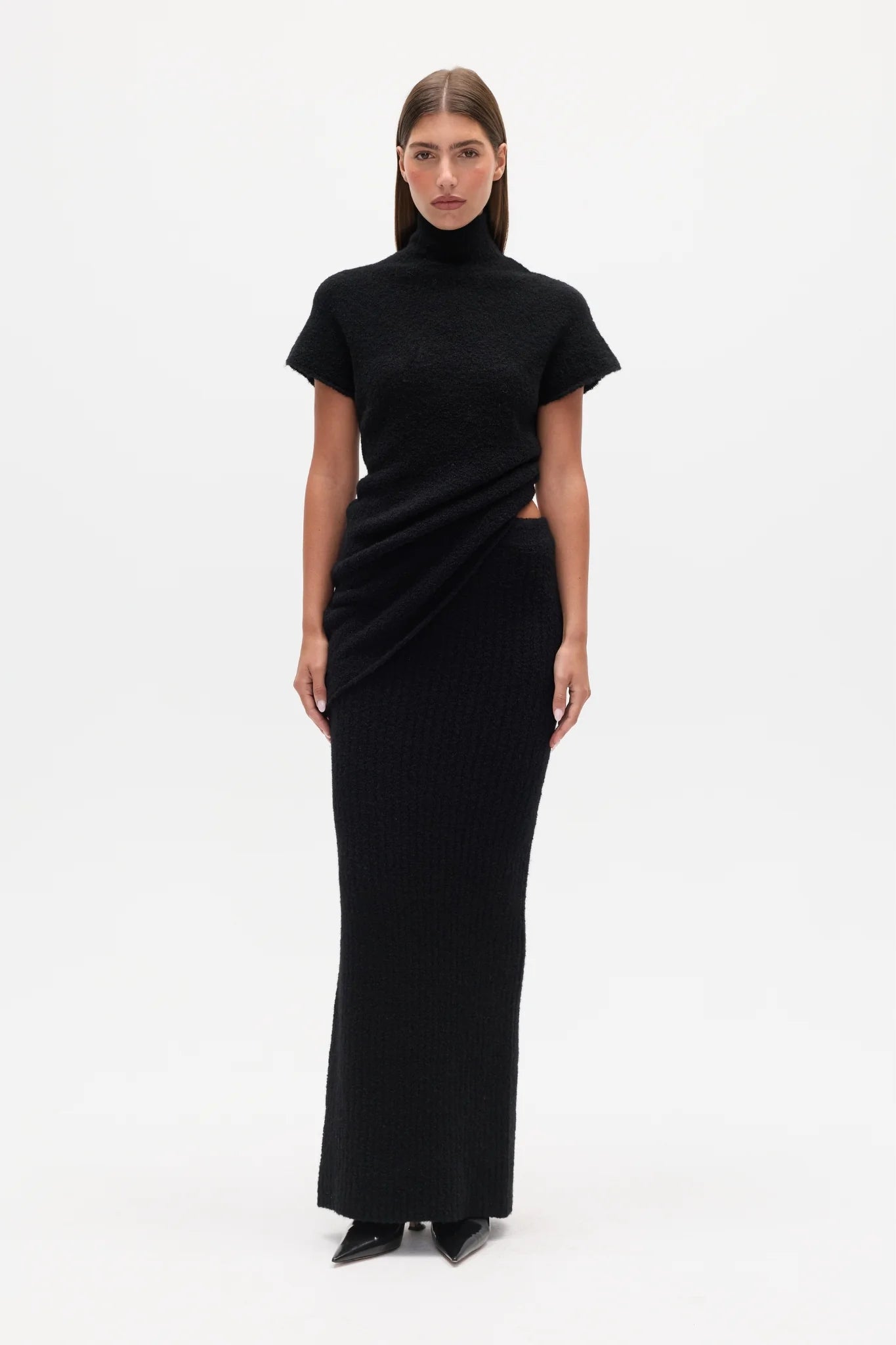 Elysian Collective Bayse Brand Evren Knit Top Black