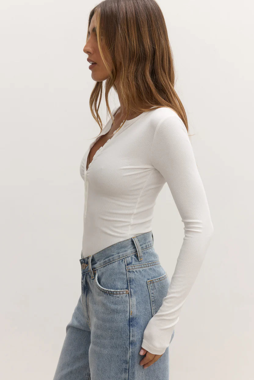 Elysian Collective Bayse Brand Lara Bodysuit White