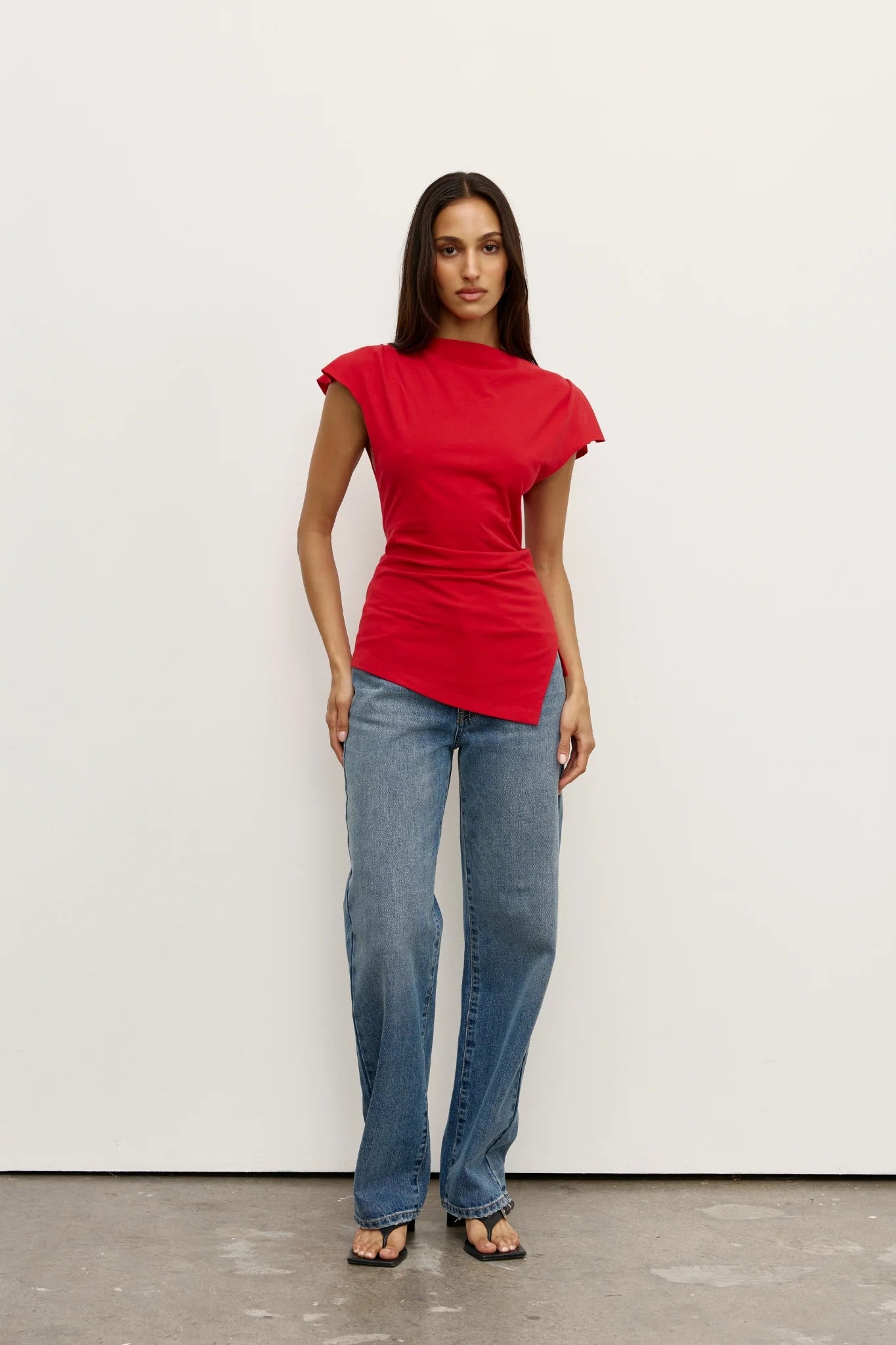 Elysian Collective Bayse Brand Liana Top Red