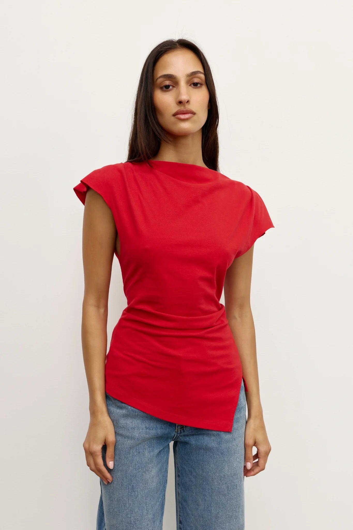 Elysian Collective Bayse Brand Liana Top Red