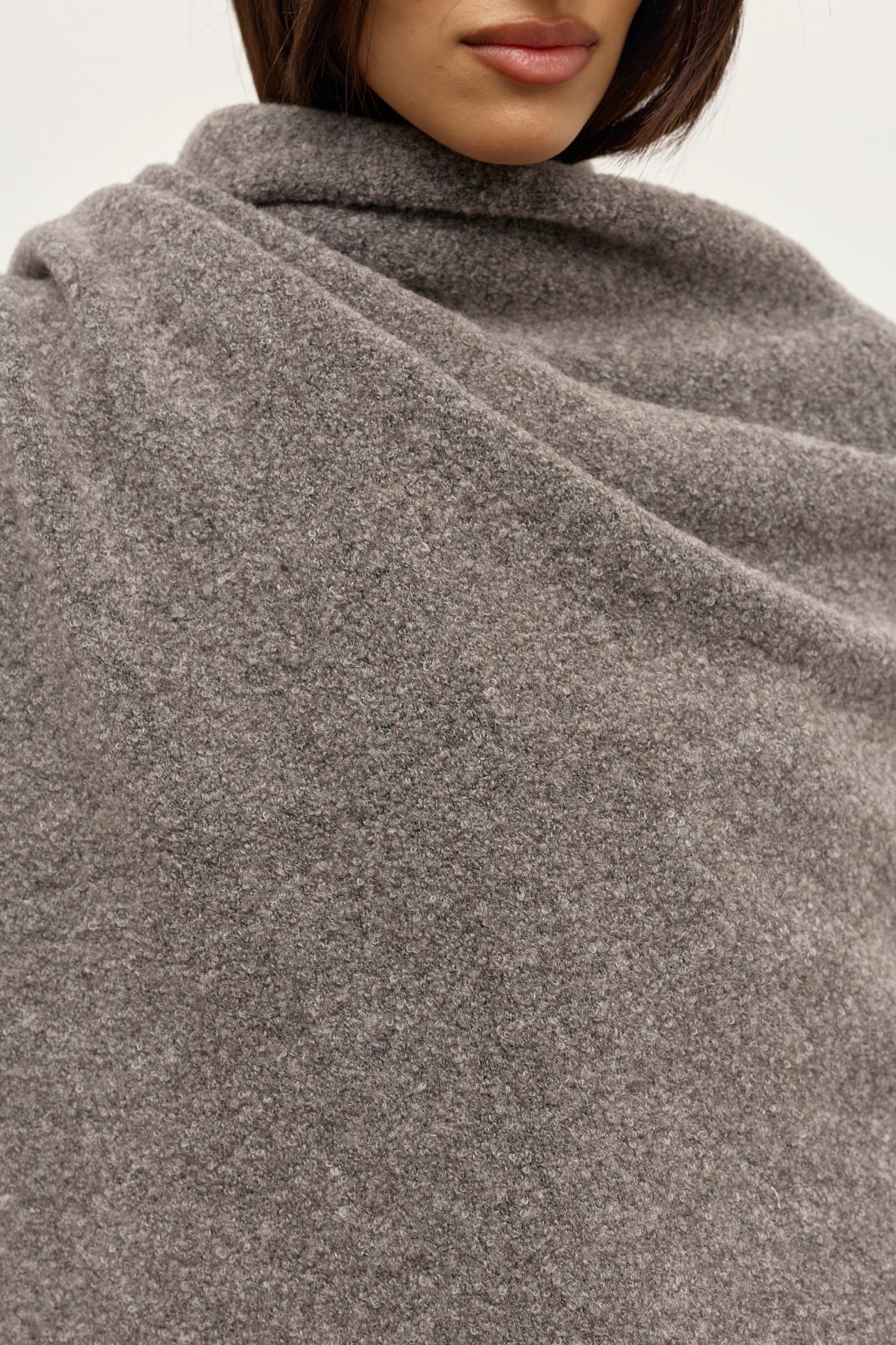 Elysian Collective Bayse Brand Soba Scarf Soft Beige Grey