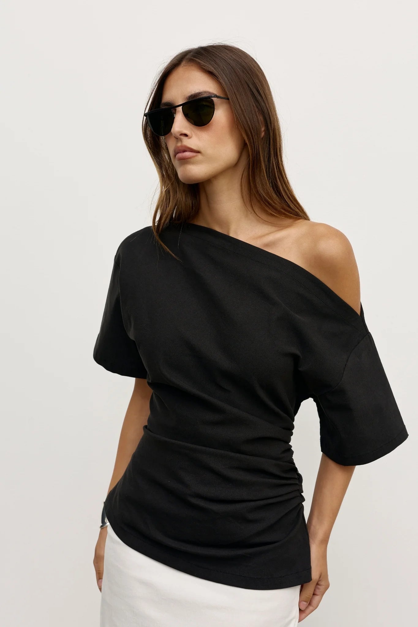 Elysian Collective Bayse Brand Suki Top Black