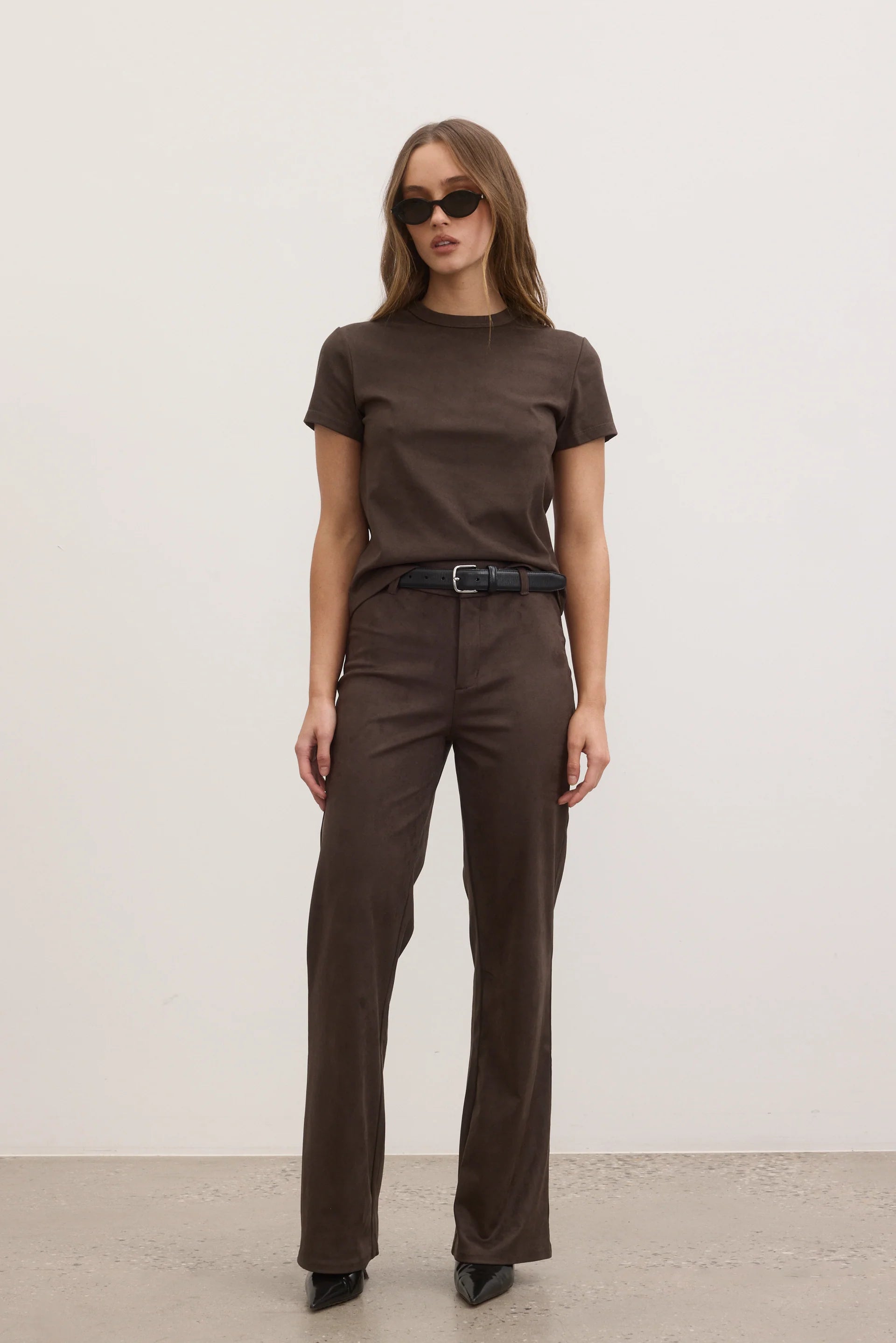 Elysian Collective Bayse Brand Tess Tee Dark Ashen