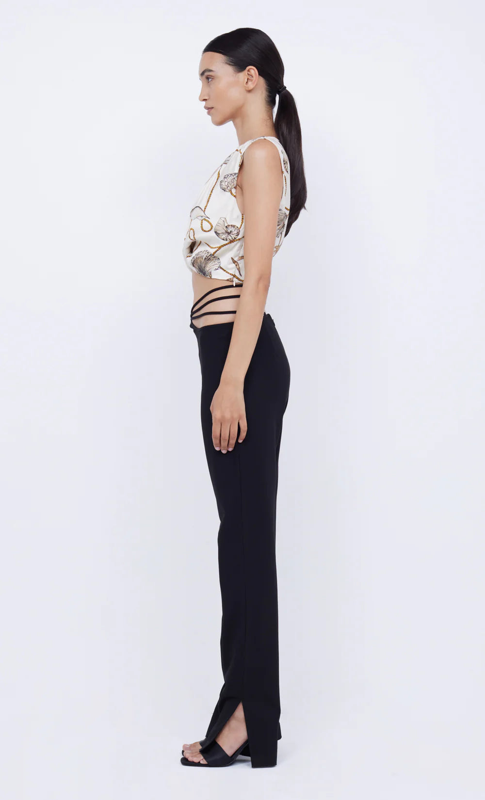 BEC + BRIDGE - BAYSIDE TWIST CROP TOP (PARISIAN SHELL)