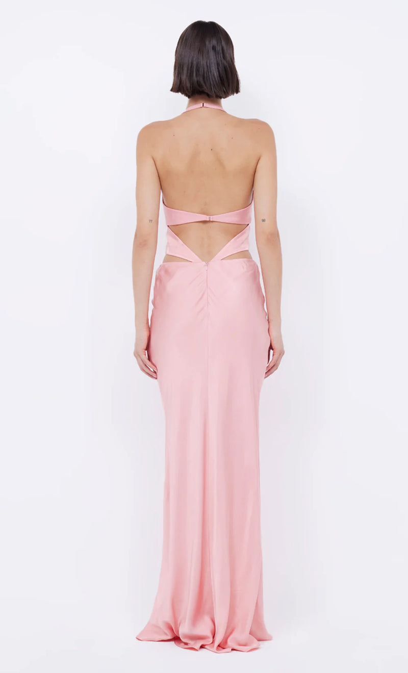 Elysian Collective Bec And Bridge Alabama Halter Dress Pink Sherbet  