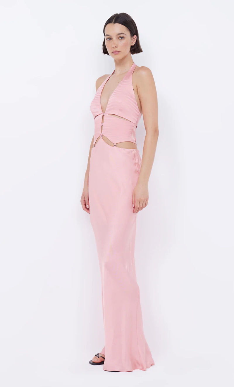 Elysian Collective Bec And Bridge Alabama Halter Dress Pink Sherbet  