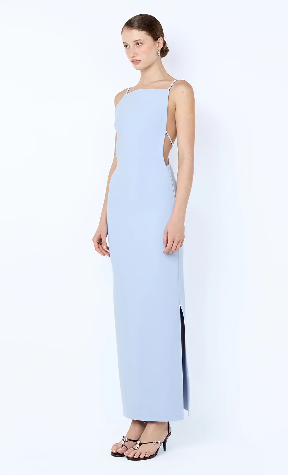 Elysian Collective Bec and Bridge Arlene Strappy Midi Dress Cornflower Blue