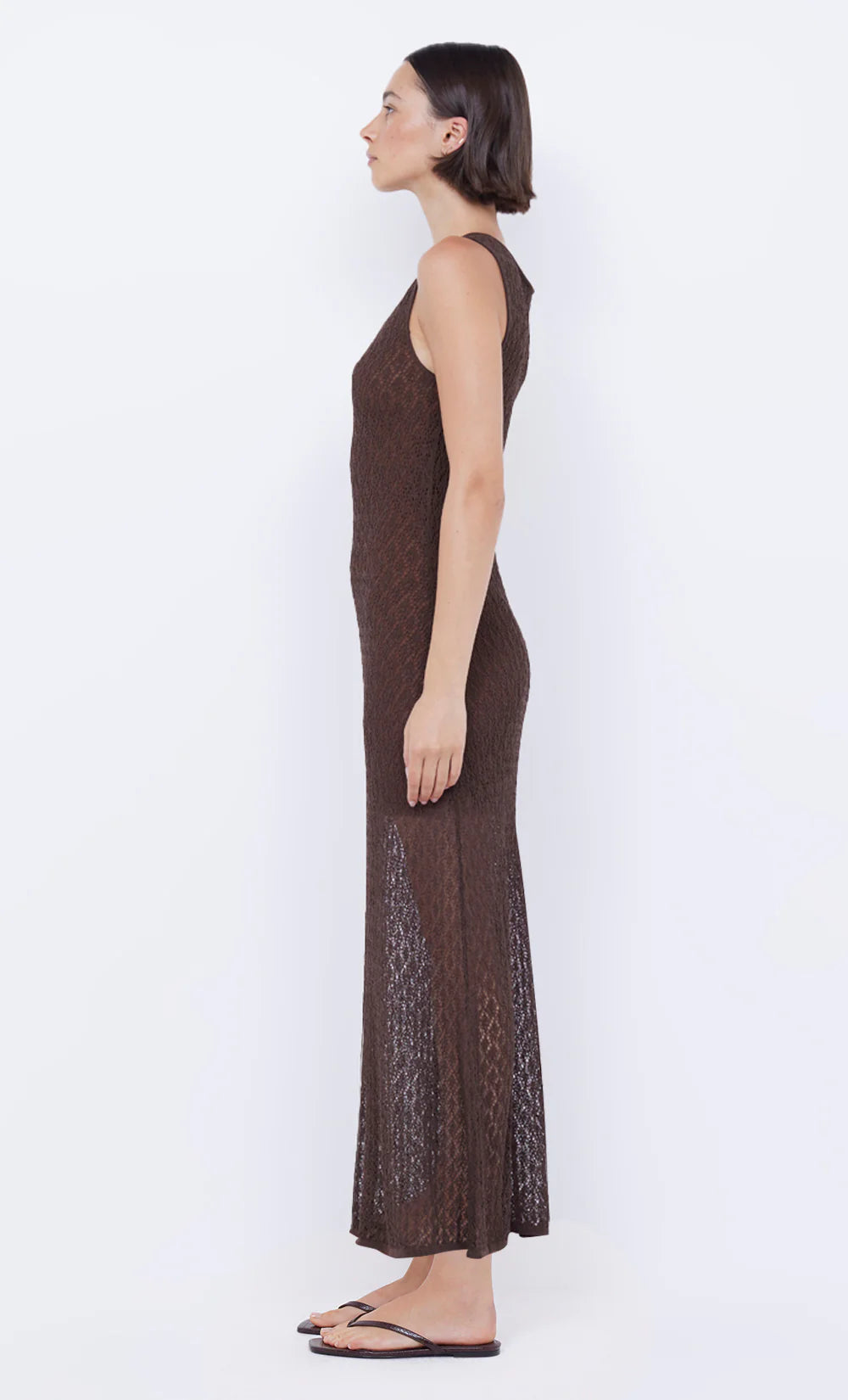 BEC + BRIDGE - AURORA KEYHOLE DRESS (CHOC)