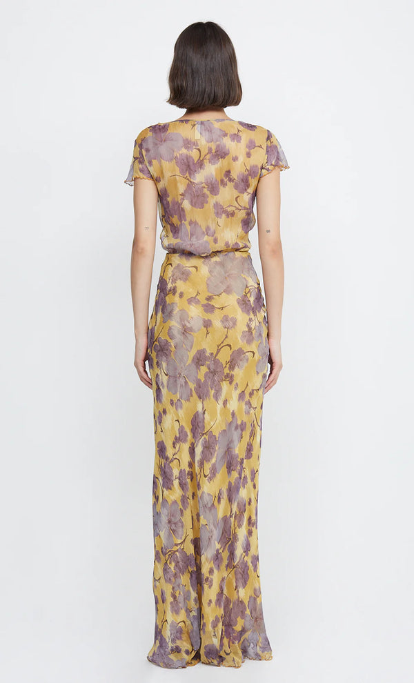 Elysian Collective Bec and Bridge Bernadette Wrap Maxi Dress Golden Violet