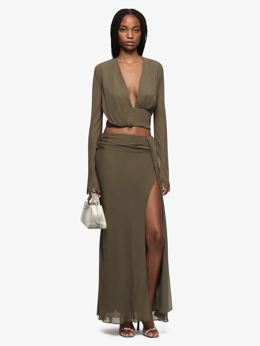 Elysian Collective Bec + Bridge Briya Maxi Skirt Twig