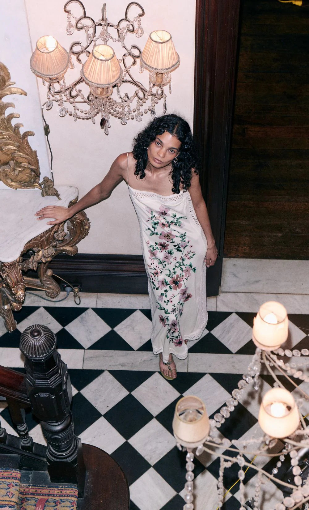 Elysian Collective Bec and Bridge Camelia Maxi Dress Cream Gardenia Floral