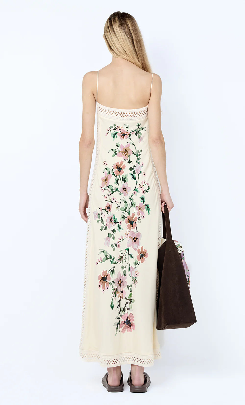 Elysian Collective Bec and Bridge Camelia Maxi Dress Cream Gardenia Floral