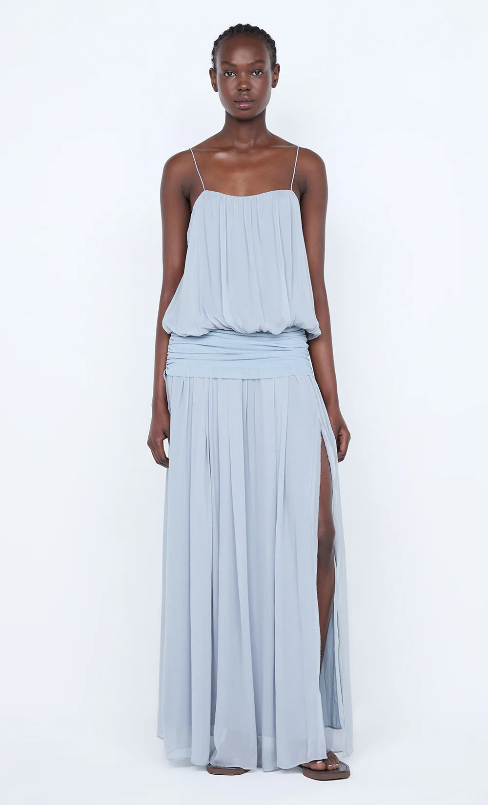 Elysian Collective Bec + Bridge Camille Blouson Dress Cloud Blue