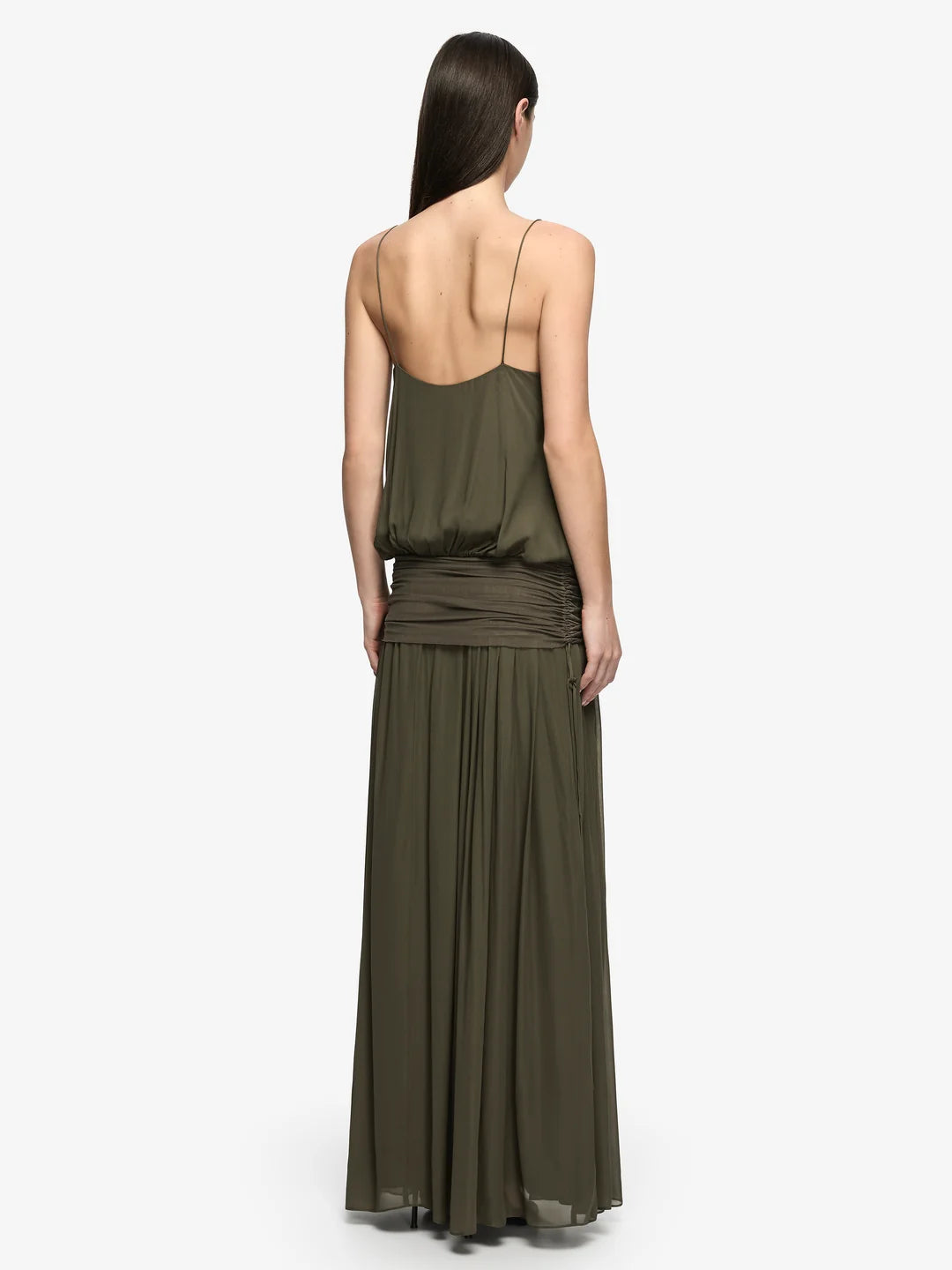 Elysian Collective Bec and Bridge Camille Blouson Dress Dark Twig