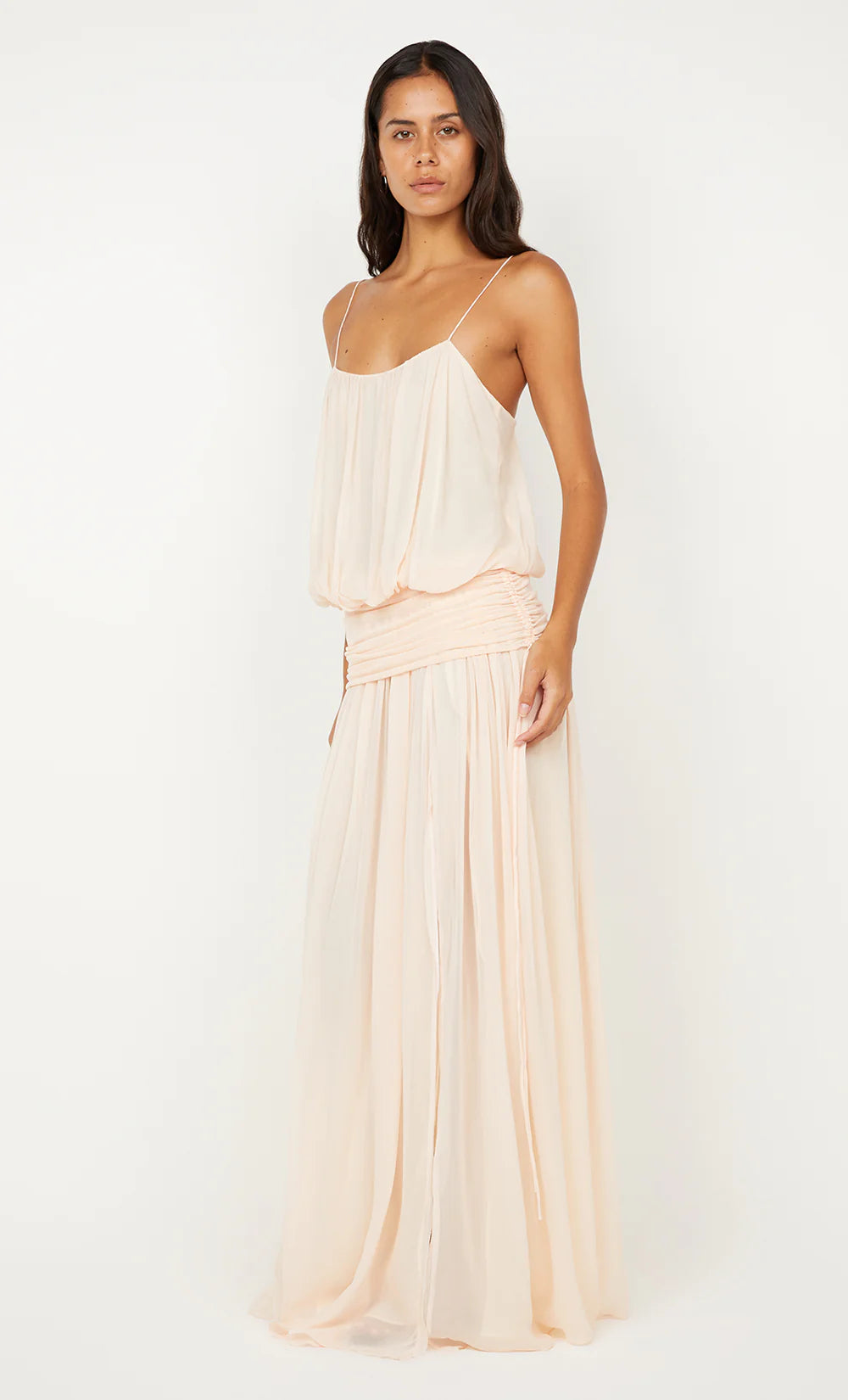 Elysian Collective Bec And Bridge Camille Blouson Dress Peach
