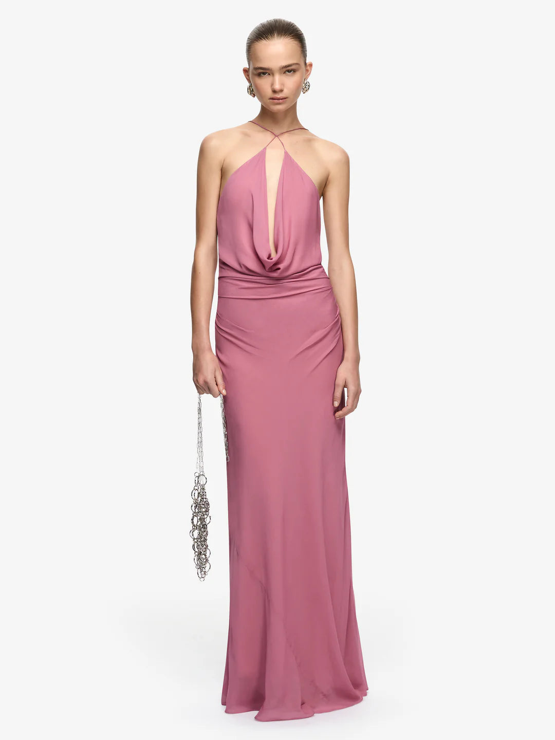 Elysian Collective Bec and Bridge Celia Keyhole Maxi Dress Orchid Pink