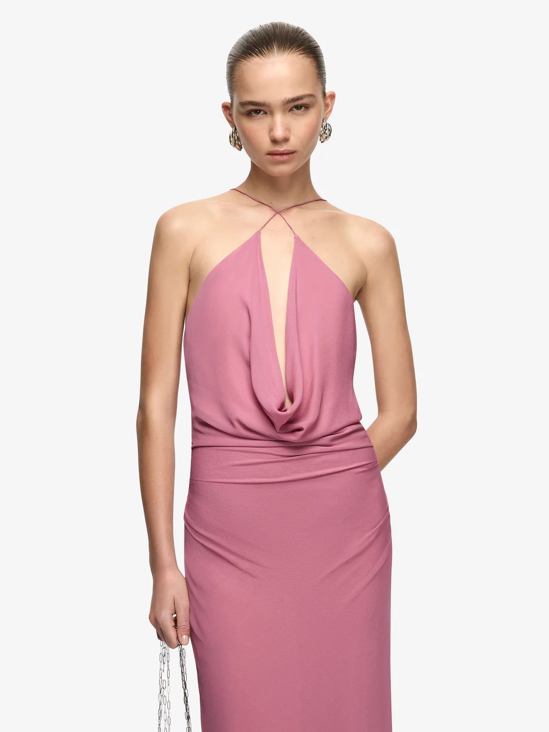 Elysian Collective Bec and Bridge Celia Keyhole Maxi Dress Orchid Pink