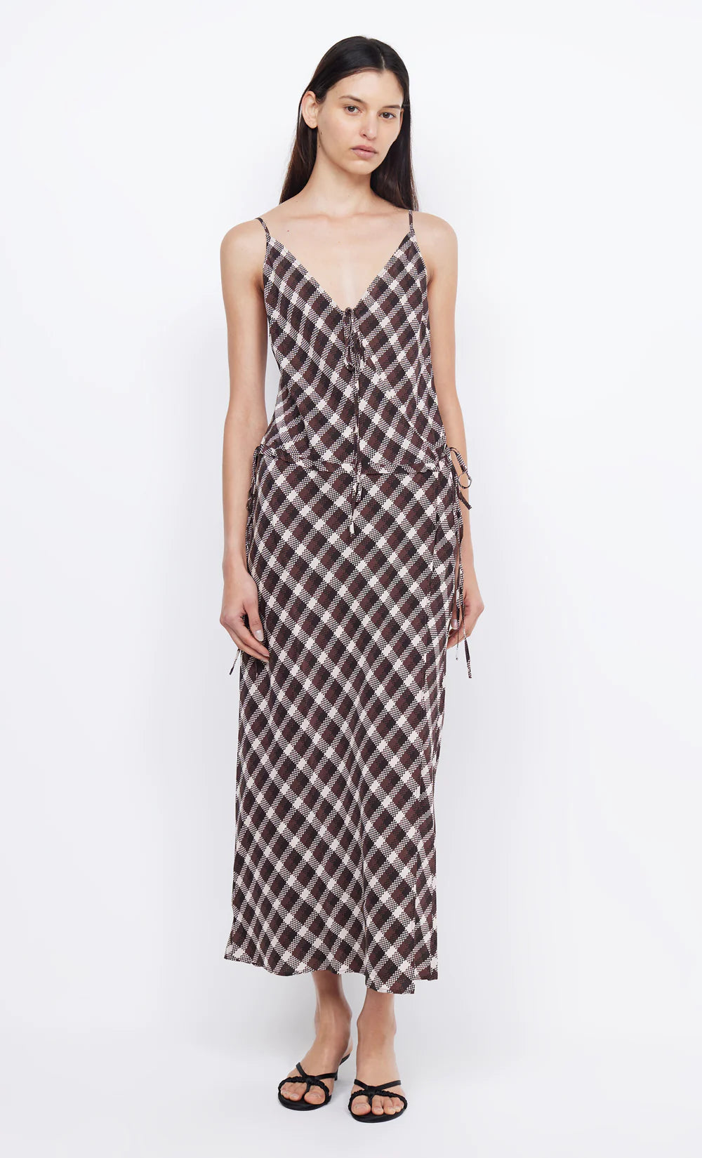 Elysian Collective Bec and Bridge Chiara Wrap Maxi Basket Weave Check