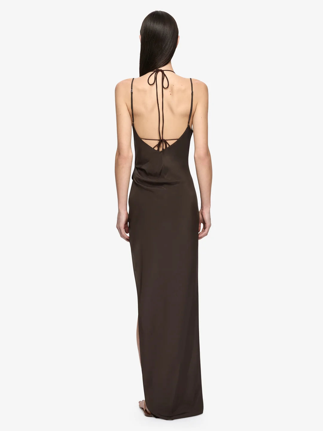 Elysian Collective Bec + Bridge Clio Layered Maxi Dress Bitter Choc Azure Blue