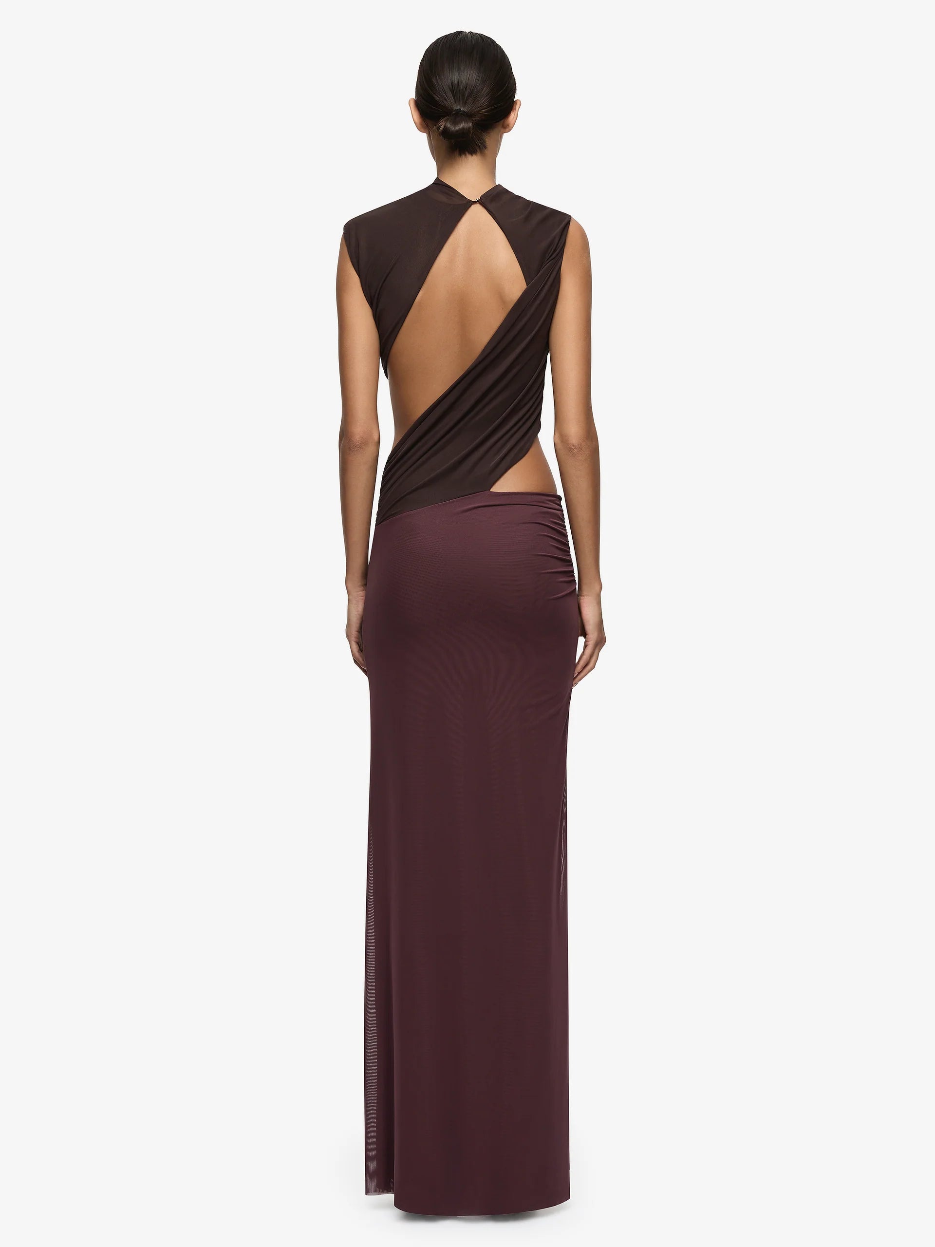 BEC + BRIDGE - CONNI MAXI DRESS (AUBERGINE/DARK CHOC)