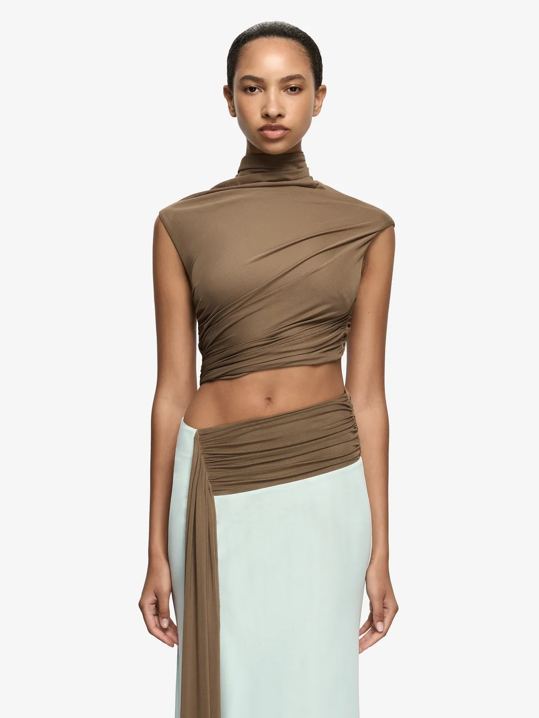 Elysian Collective Bec + Bridge Conni Dress Taupe Spearmint