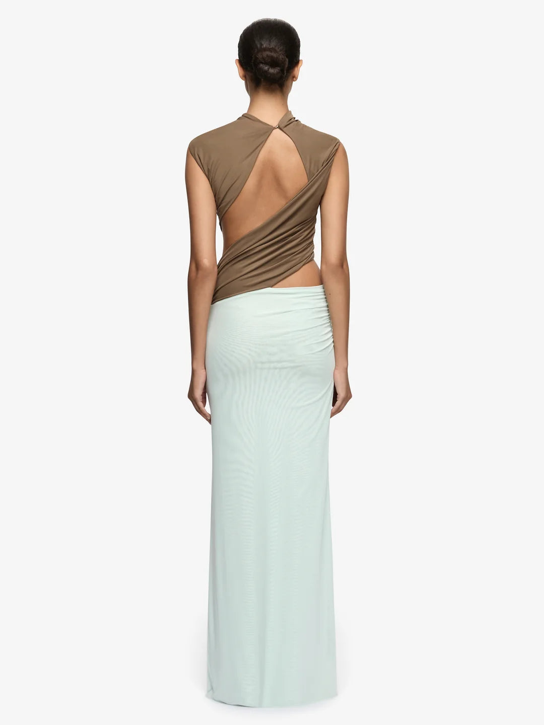 Elysian Collective Bec + Bridge Conni Dress Taupe Spearmint