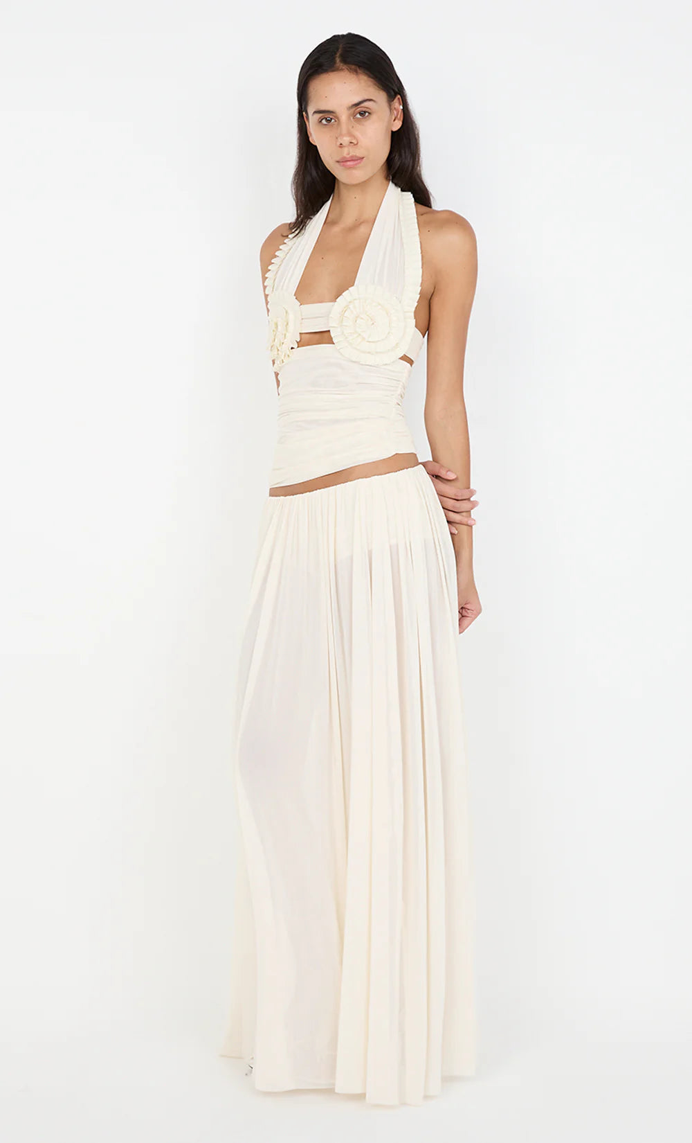 Elysian Collective Bec + Bridge Dante Spiral Halter Top Buttercream