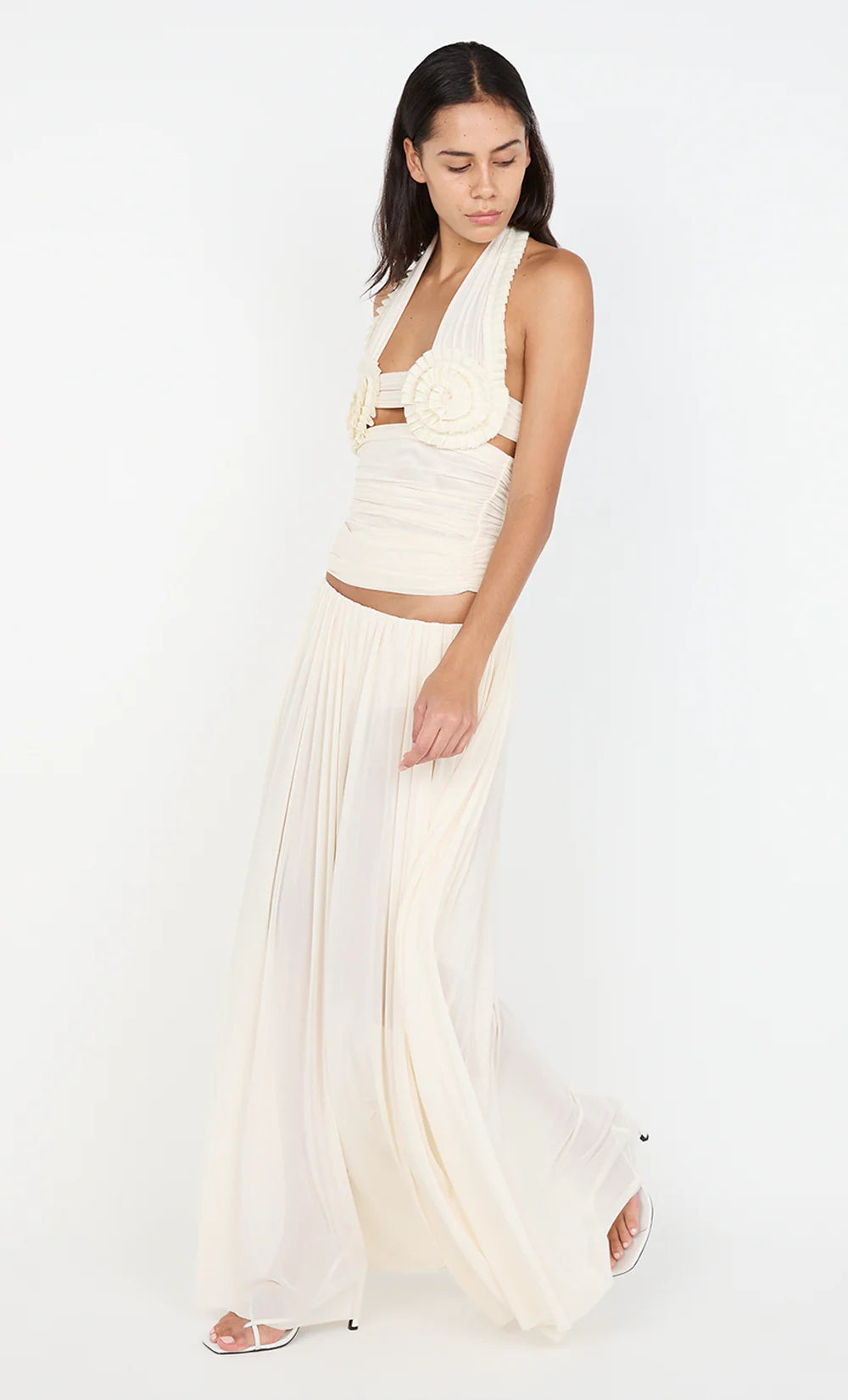 Elysian Collective Bec + Bridge Dante Spiral Halter Top Buttercream