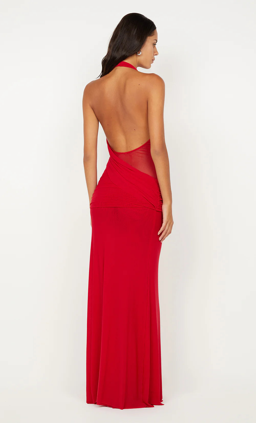 Elysian Collective Bec and Bridge Deija Halter Maxi Dress Strawberry