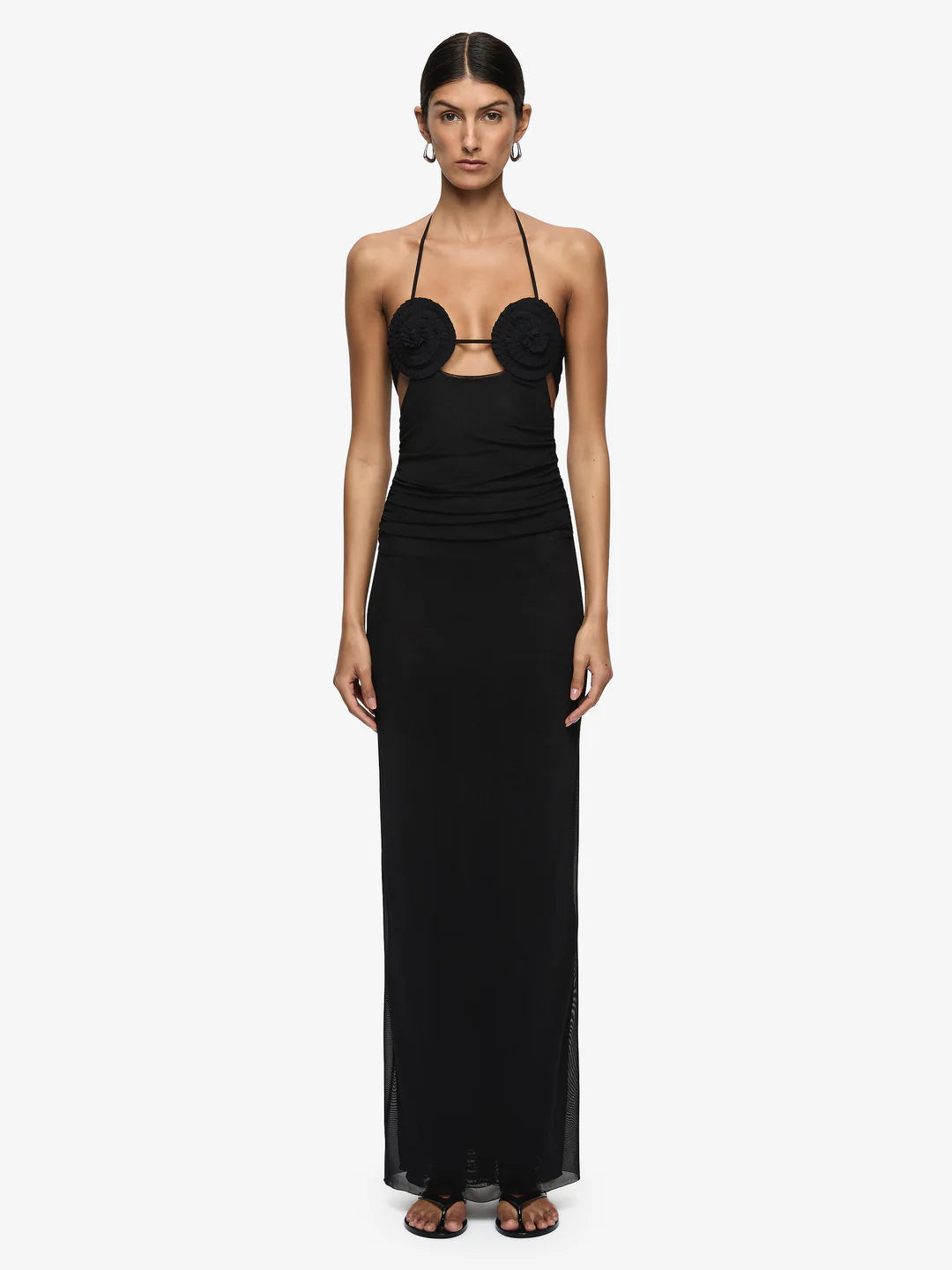 Elysian Collective Bec And Bridge Delila Spiral Maxi Dress Black