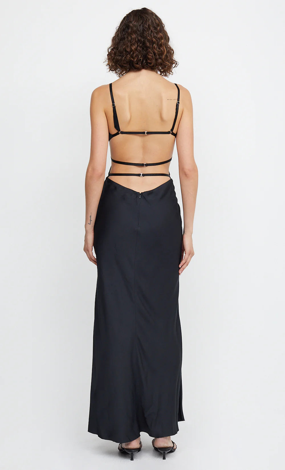 Elysian Collective Bec and Bridge Diamond Days Strappy Maxi Dress Black