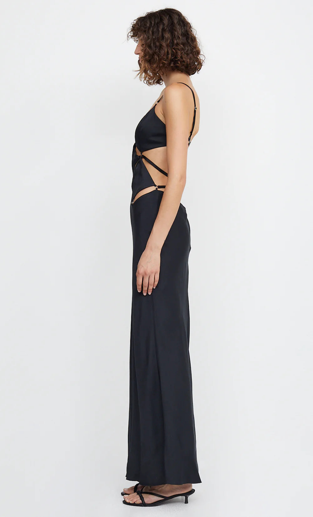 Elysian Collective Bec and Bridge Diamond Days Strappy Maxi Dress Black