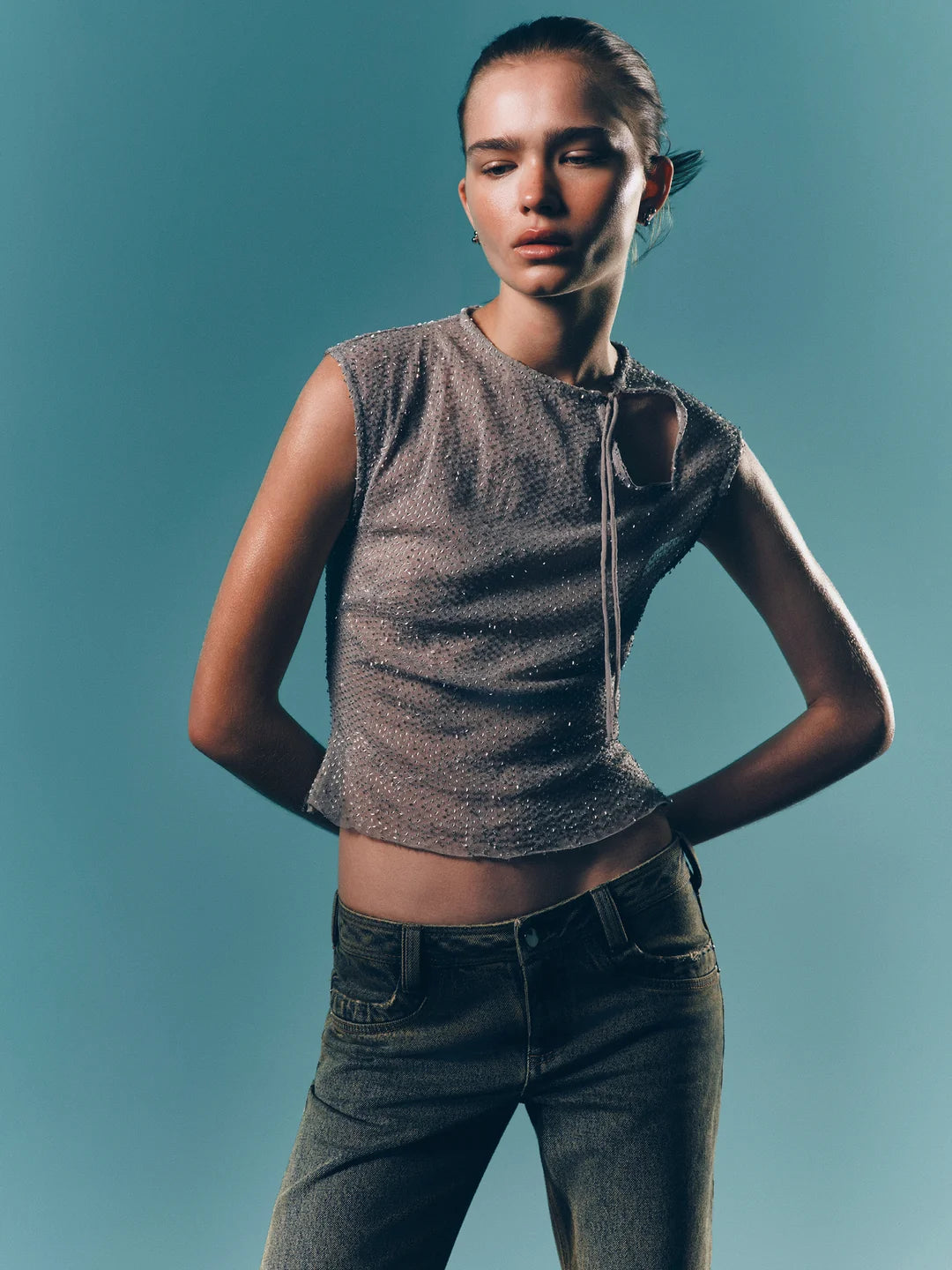 BEC + BRIDGE - EMIKO TOP (SILVER)