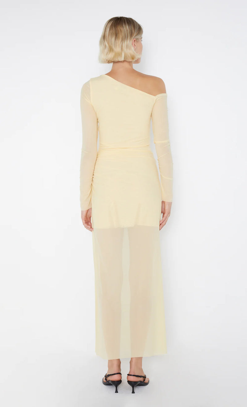 Elysian Collective Bec and Bridge Fae Asym Long Sleeve Dress Butter Yellow