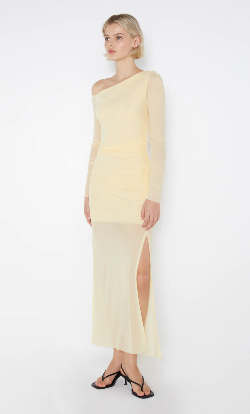 Elysian Collective Bec and Bridge Fae Asym Long Sleeve Dress Butter Yellow