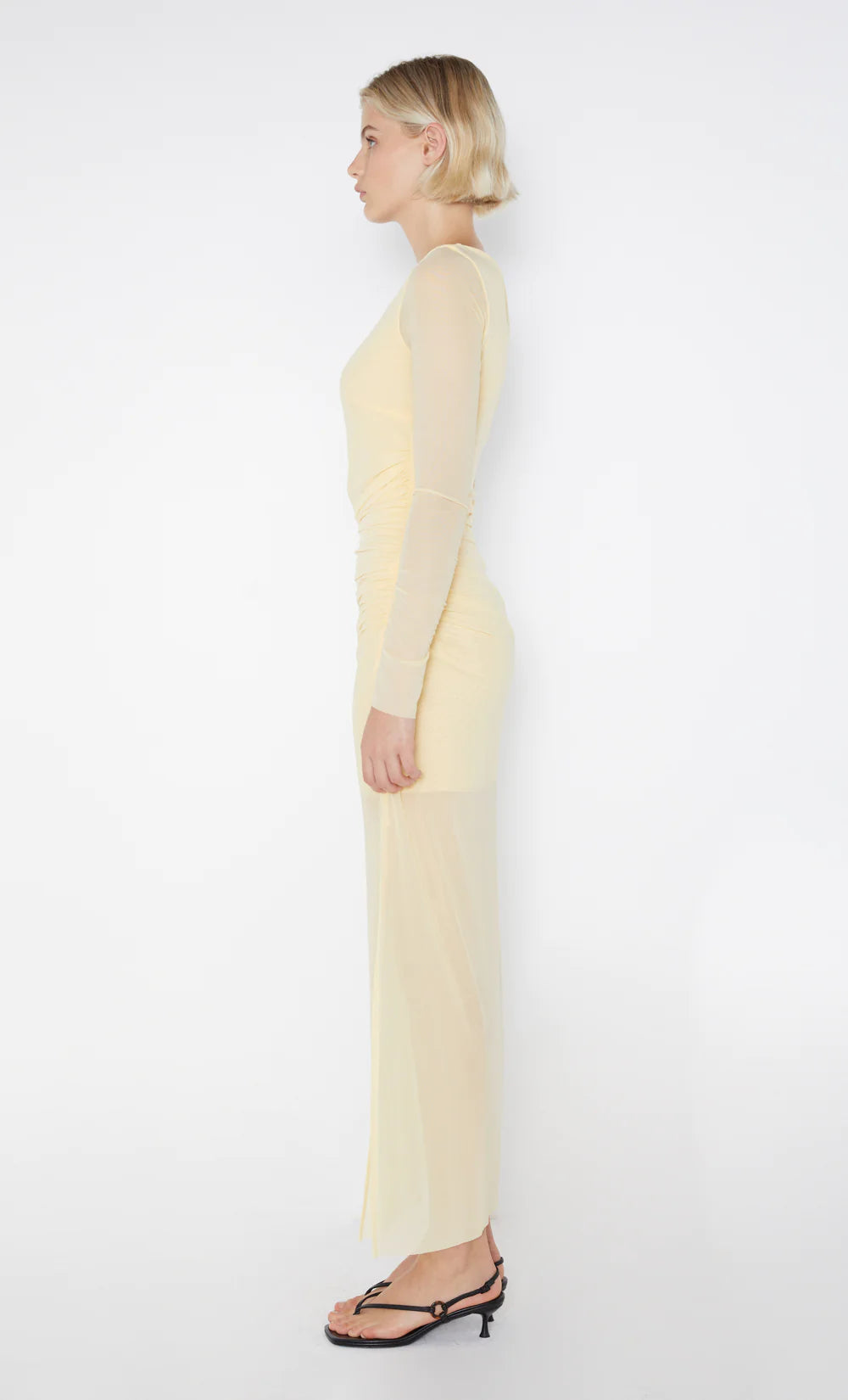 Elysian Collective Bec and Bridge Fae Asym Long Sleeve Dress Butter Yellow