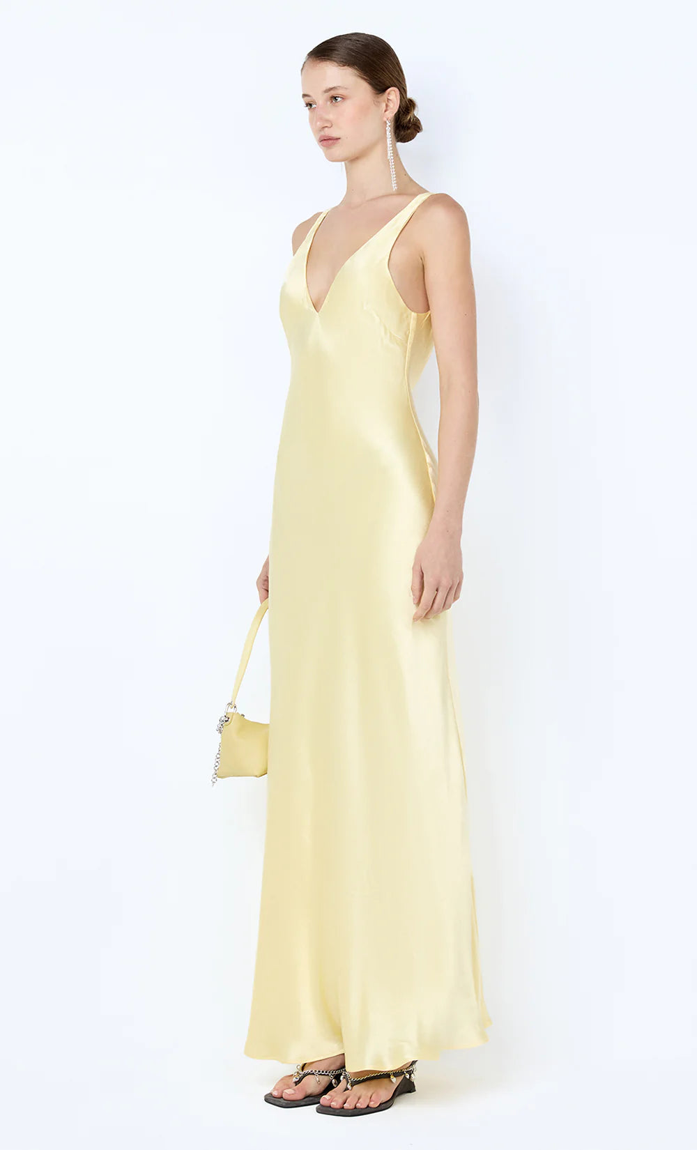 Elysian Collective Bec and Bridge Florence V Neck Maxi Dress Citron