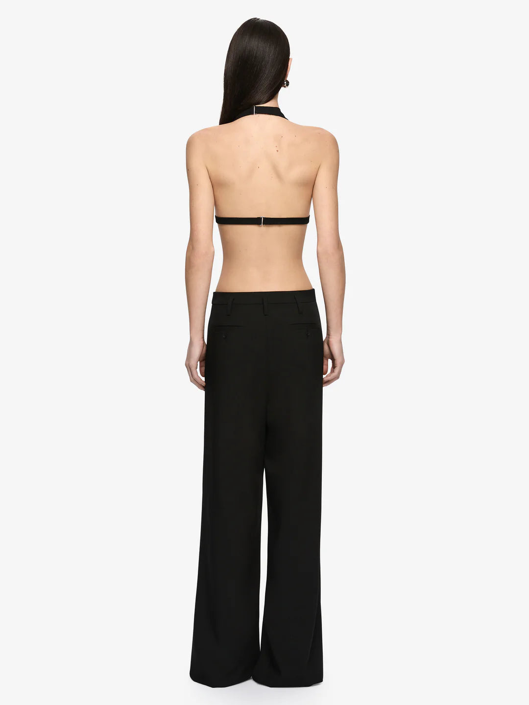 Elysian Collective Bec + Bridge Henley Drape Top Black