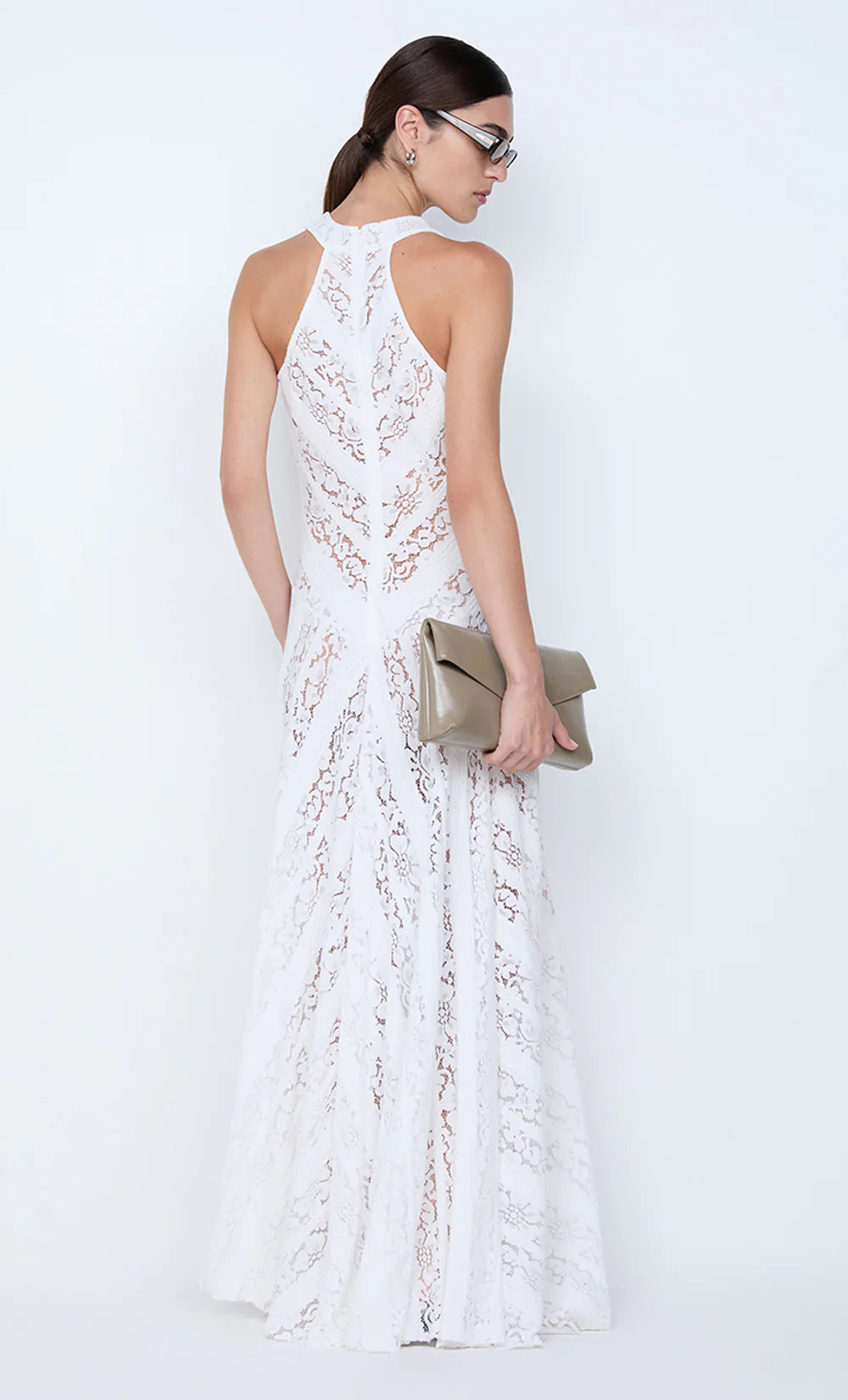 BEC + BRIDGE - HENRIETTA HIGH NECK MAXI DRESS (WHITE)