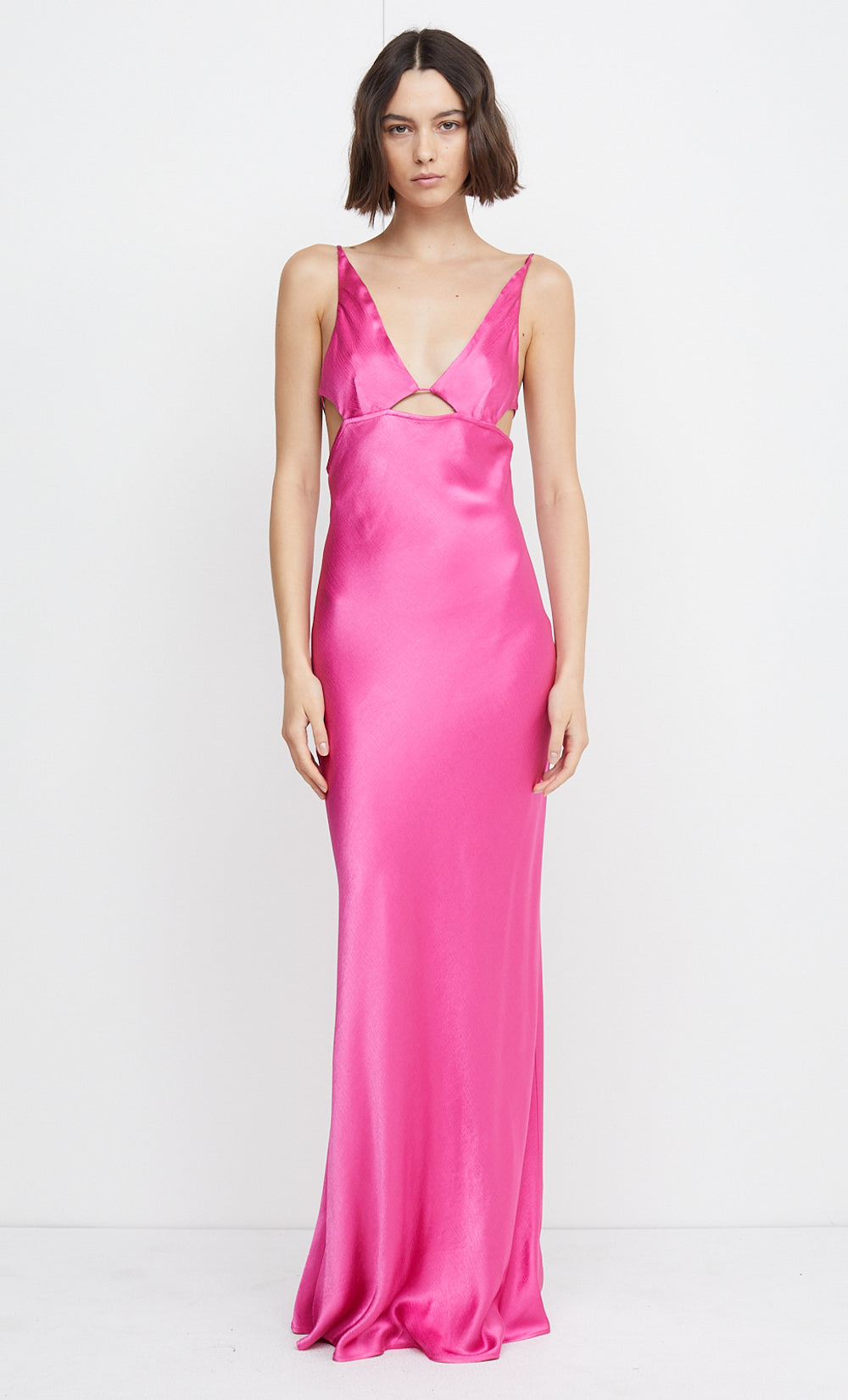 Elysian Collective Bec and Bridge Indi Strappy Maxi Dress Deep Pink