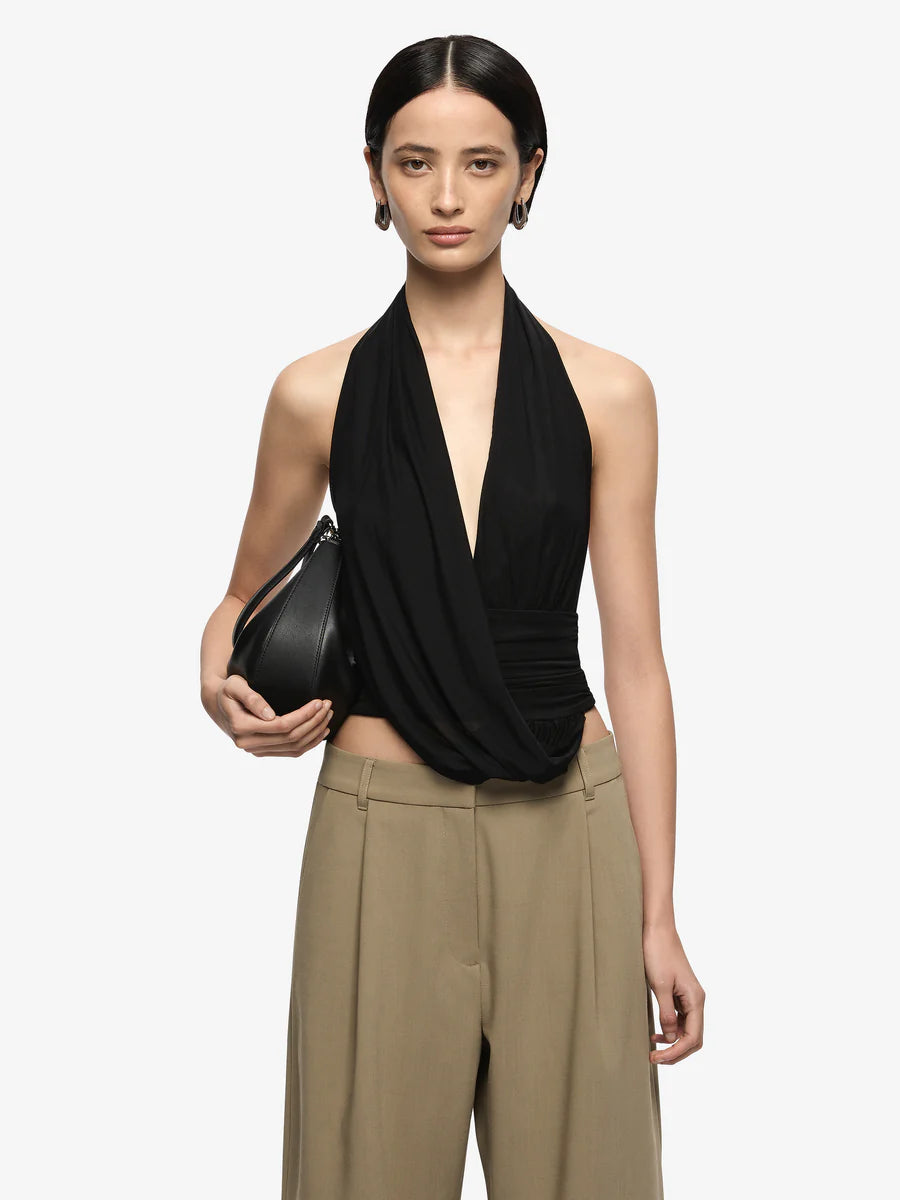 Elysian Collective Bec + Bridge Iris Halter Top Black