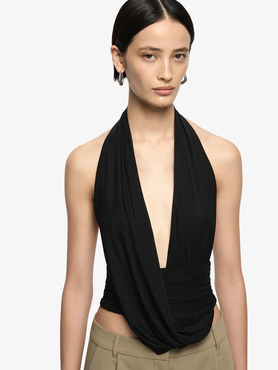 Elysian Collective Bec + Bridge Iris Halter Top Black