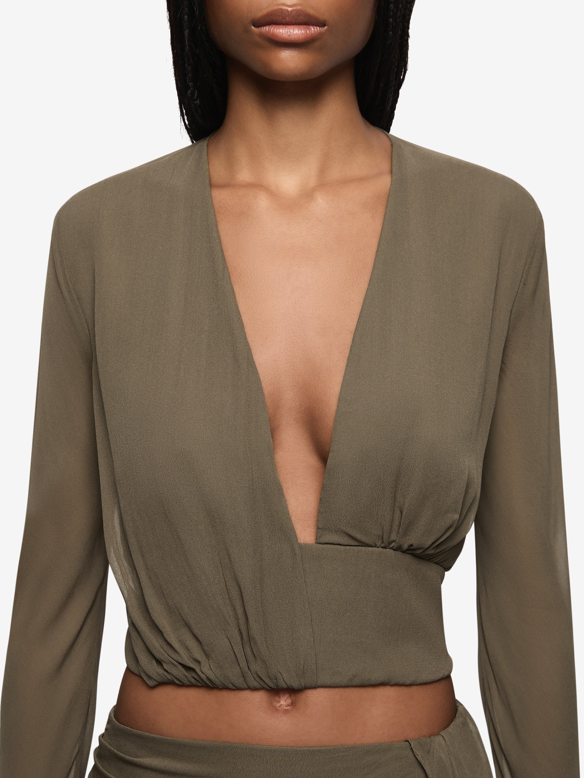 BEC + BRIDGE - ISABELLA LONG SLEEVE TOP (TWIG)