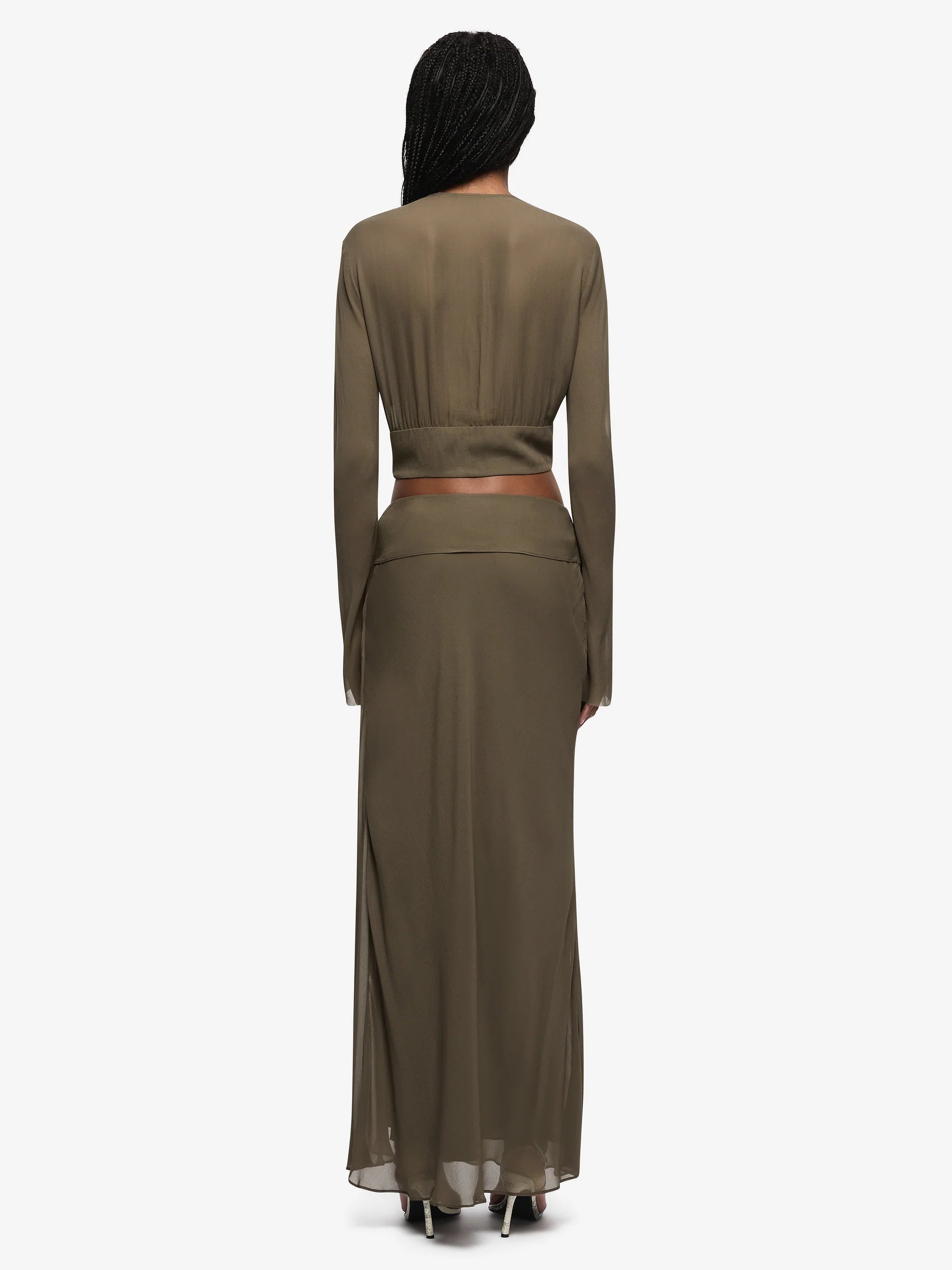 BEC + BRIDGE - ISABELLA LONG SLEEVE TOP (TWIG)