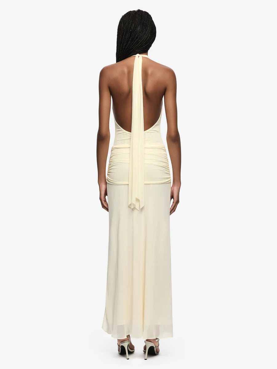 Elysian Collective Bec + Bridge Jasmin Halter Dress Lemon Sorbet
