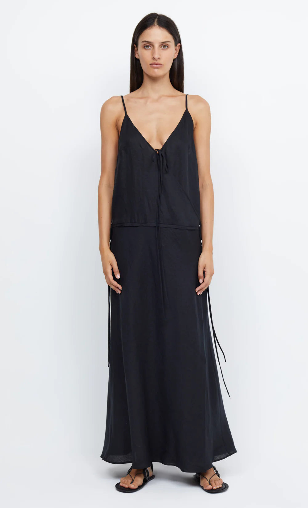 Elysian Collective Bec and Bridge Jayden Wrap Maxi Dress Black